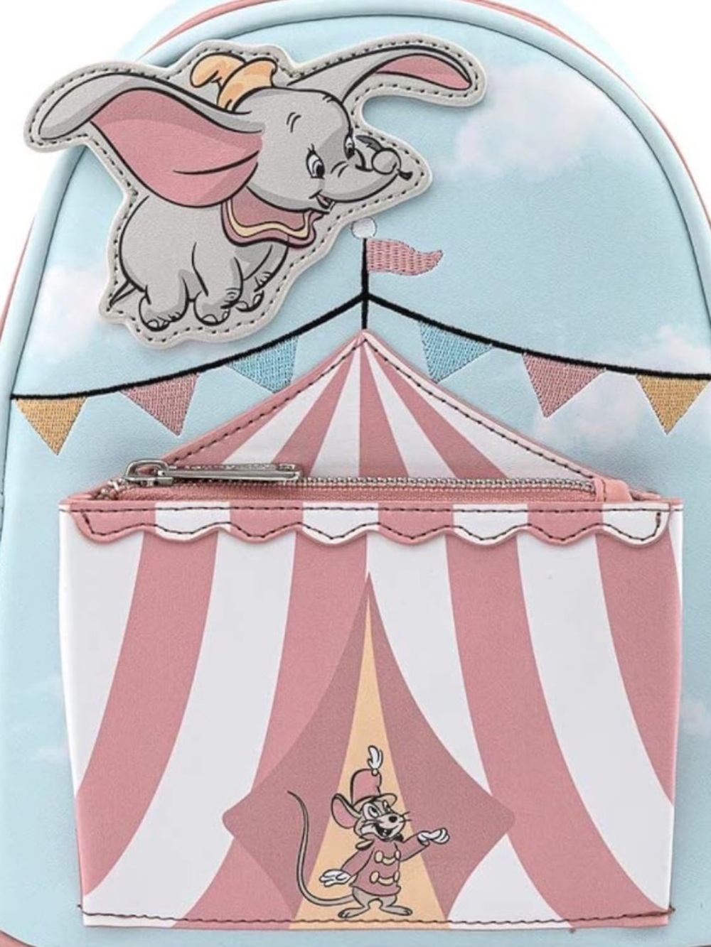 Disney Loungefly Pastel Dumbo Flying Circus Tent Cosplay Nostalgic Mini Backpack